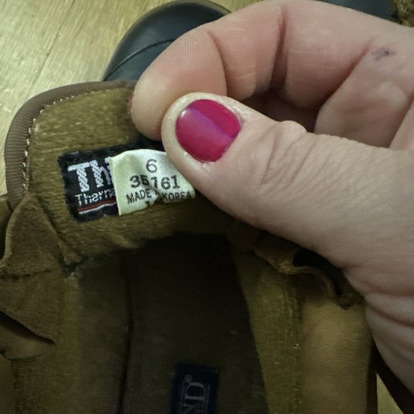 Lands End Size 6 Womens Leather & Rubber Thinsulate Lace Up Duck Boots Steel - Picture 15 of 16